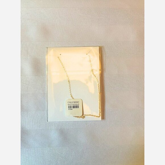 Emerald Necklace – May Birthstone on 18" Gold-Filled Chain - Picture 5 of 5